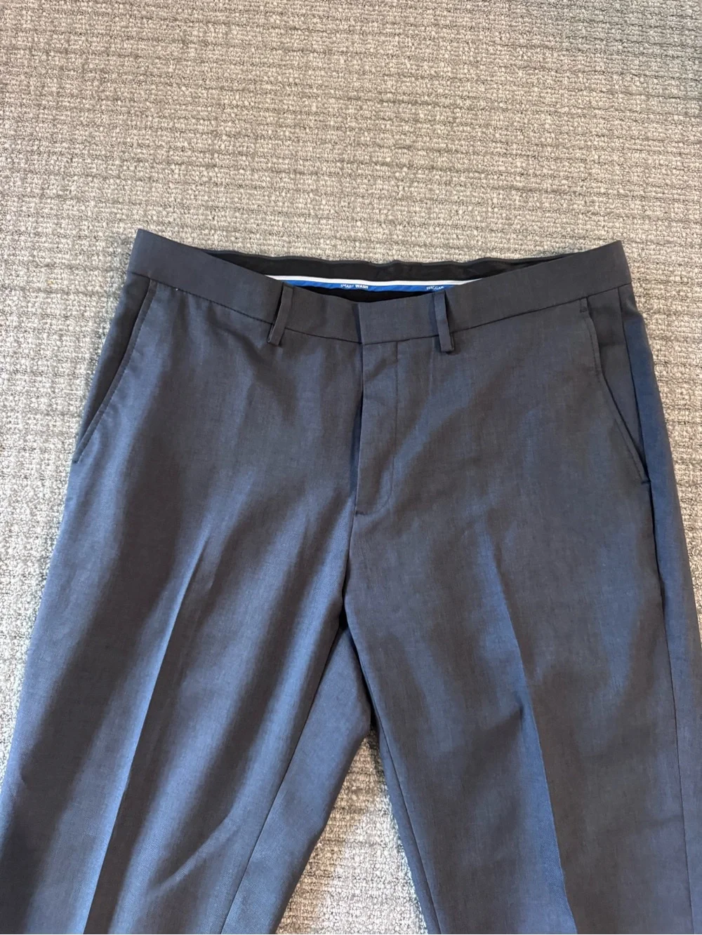 Haggar Men's Dark Gray Dress Pants - Slim Straight